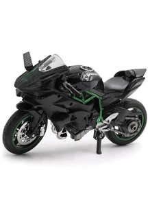 Modelo De Motocicleta Negra De Aleación De Zinc - Negro - Ver 1
