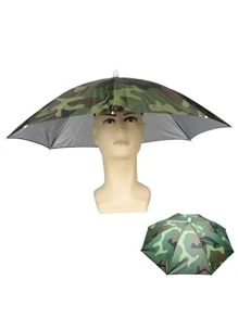 1 pieza de color combinado exterior plegable Paraguas Gorra - Multicolor - Ver 2