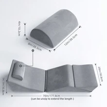 RUIZMAN 灰色時尚簡約舒適楔形抱枕 - 灰色 - 查看 3