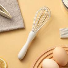4pcs Mini Silicone Baking Tools Set, Including Whisk, Spatula And Feeding Spoon - Black - View 8