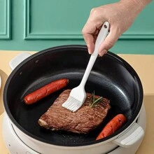 4pcs Mini Silicone Baking Tools Set, Including Whisk, Spatula And Feeding Spoon - Black - View 2