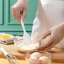 4pcs Mini Silicone Baking Tools Set, Including Whisk, Spatula And Feeding Spoon - Black - View 4