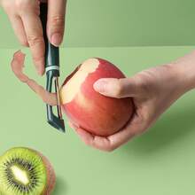 Compact And Portable Stainless Steel Multi-functional Peeler For Fruits And Vegetables - Aquamarine - View 2