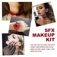 1pc Halloween Skin Wax & Blood Plasma Makeup Kit - Multicolor - View 6