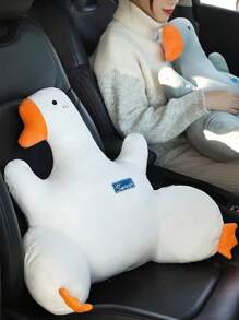 Trắng Ngỗng Hình dạng Ô tô/xe hơi Gối Đối với Đỡ thắt lưng - trắng - Xem 1