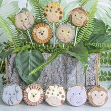 1pc Jungle Animal Silicone Mould For Fondant Cake Decoration, Candy Cupcake, Chocolate Making, Kitchen Bakeware Tool - light grey - View 2