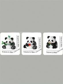 720 cái Hoạt hình gấu trúc Mô-đun xây dựng Bộ Với 3 Chơi , Đồ chơi giáo dục Qủa tặng Đối với Trẻ em - trắng - Xem 8