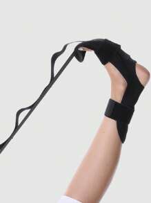 1入組黑色可調節瑜伽帶腳彈力帶 - 黑色 - 查看 3