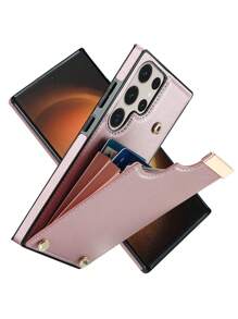 兼容三星Galaxy和的超豪华真皮手机壳，带卡槽和支架