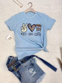 Women T-Shirts - 淺藍色 - 查看 4
