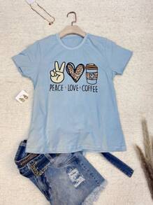 Women T-Shirts - 淺藍色 - 查看 2