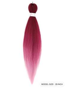 Halloween Pre stretched braided hair extension 26 inch braid without knot box Professional synthetic Crochet natural EZ braid burn black wine hair band - Multicolor - View 2