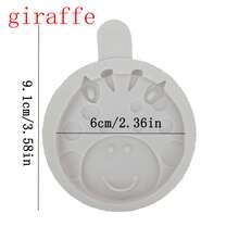 1pc Jungle Animal Silicone Mould For Fondant Cake Decoration, Candy Cupcake, Chocolate Making, Kitchen Bakeware Tool - light grey - View 10