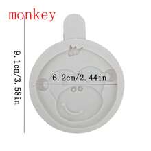 1pc Jungle Animal Silicone Mould For Fondant Cake Decoration, Candy Cupcake, Chocolate Making, Kitchen Bakeware Tool - light grey - View 8