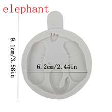 1pc Jungle Animal Silicone Mould For Fondant Cake Decoration, Candy Cupcake, Chocolate Making, Kitchen Bakeware Tool - light grey - View 6