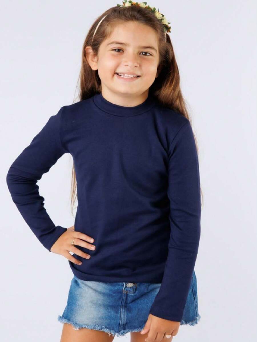 Young Girls Blouses - Màu xanh hải quân - Xem 1