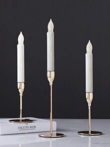 圣诞节12件套LED电子烛台，带烛台支架，适用于圣诞节、万圣节家居装饰，新年礼物