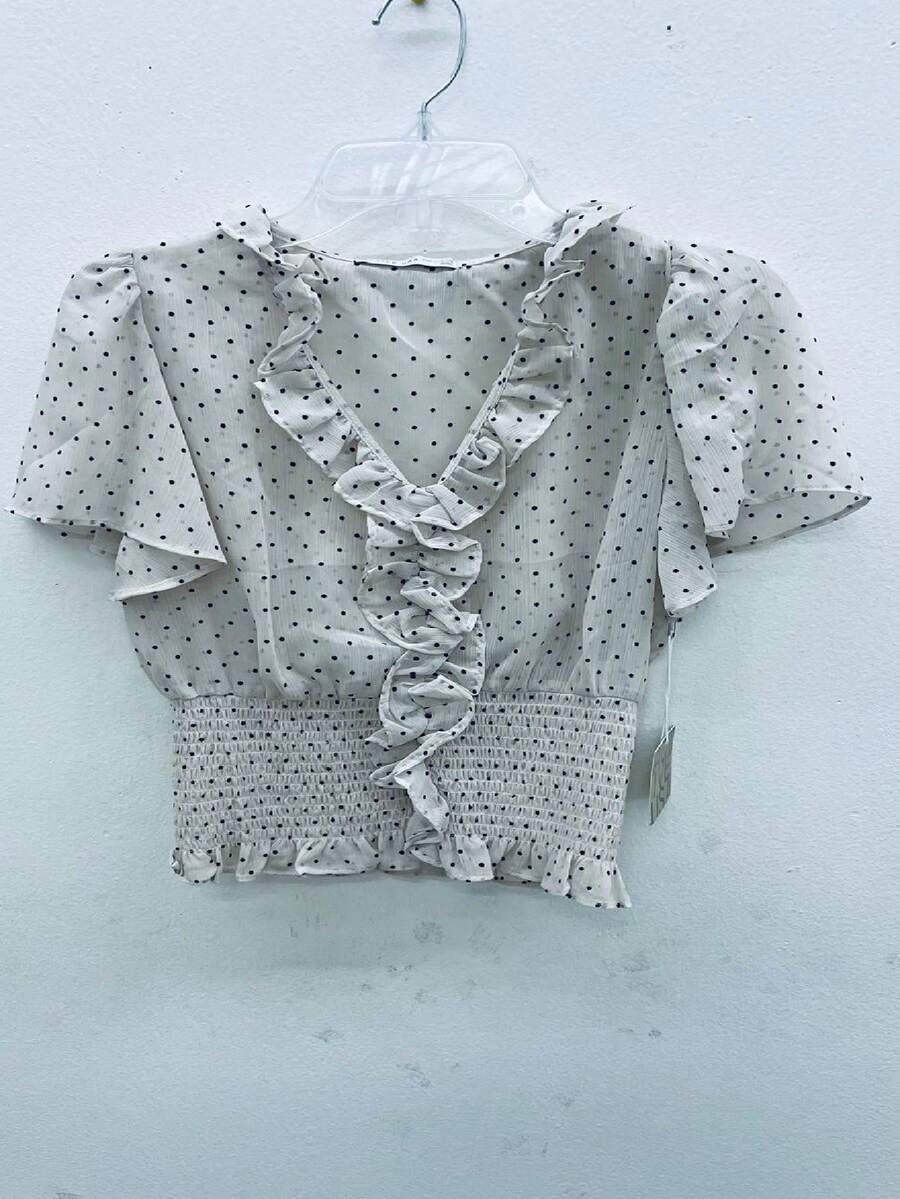 BLUSA CON OLANES - Beis - Ver 1