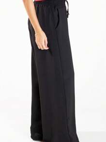 Women Pants - 黑色 - 查看 3