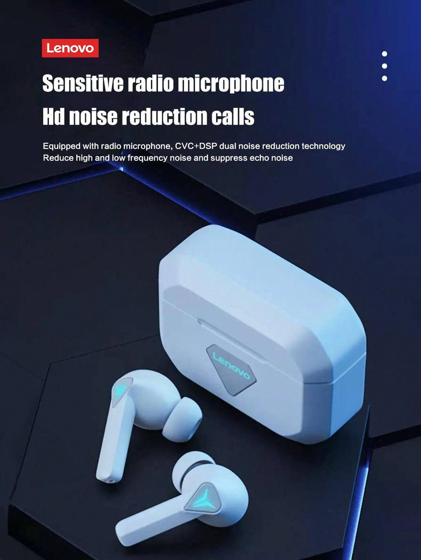 Lenovo Passive Noise Cancelling HalfEar Touch Control Water Resistant HIFI Sound Quality Stereo