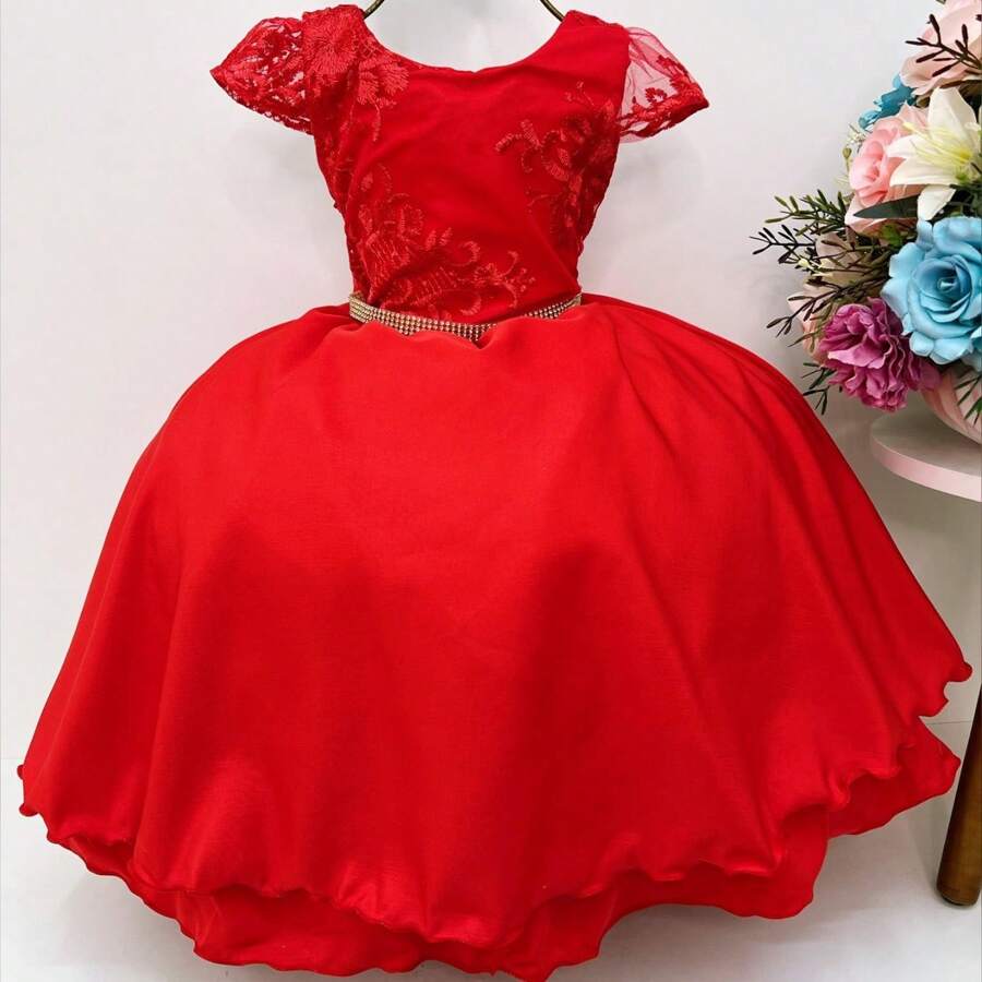 Young Girls Dresses - Đỏ - Xem 1