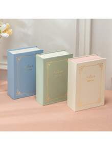 1pc Magnetic Flip Top Jewelry Box - Diary Shaped Organizer for Bracelets, Studs, Necklaces, and Rings - Blue - View 9