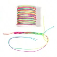 1 rollo de hilo de Macramé chino con nudo celta, hilo de nylon de 0.8mm para pulseras, trenza para borlas, abalorios, hilo de Shamballa para hacer joyas - 1 volumen - Ver 4
