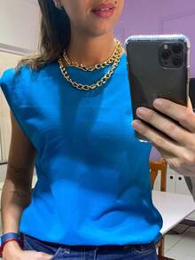 Women T-Shirts - Teal Blue - View 4