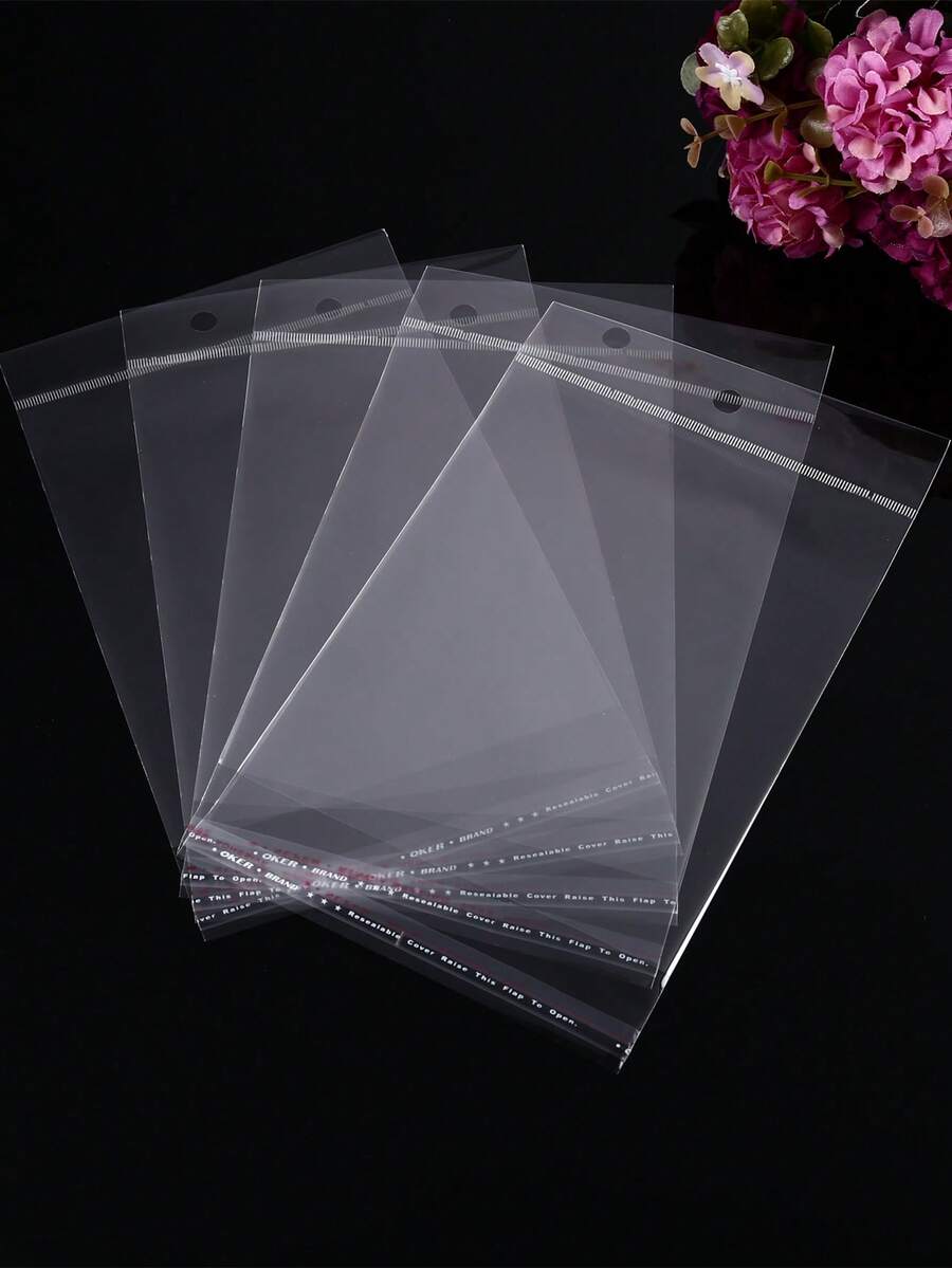 Nhiều loại Kích thước Trong sáng OPP Thẻ Đầu Treo Lỗ Túi Đối với Đồ trang sức Lưu trữ - Trong sáng - Xem 1