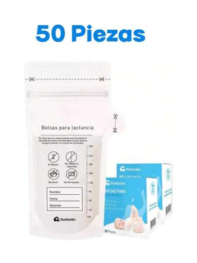 Bluelander Bolsas para Leche Materna, Elige entre 50 o 100 piezas para recolectar, almacenar y conservar con confianza.