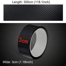 Car Door Edge Guards Door Sill Protector 5D Carbon Fiber Car Wrap Film Vinyl Automotive Wrap Film Car Door Sill Protection Film Anti-Collision Fits For Most Car