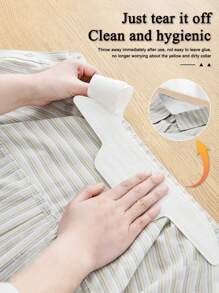 10pcs/pack Collar Stays To Prevent Collars & Hat Brims From Getting Dirty - White - View 2