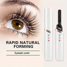 Electric Eyelash Curler With Heat & 3 Temperature Modes For Long-lasting Curled Eyelashes - White - View 1