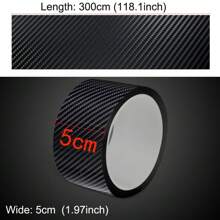 Car Door Edge Guards Door Sill Protector 5D Carbon Fiber Car Wrap Film Vinyl Automotive Wrap Film Car Door Sill Protection Film Anti-Collision Fits For Most Car