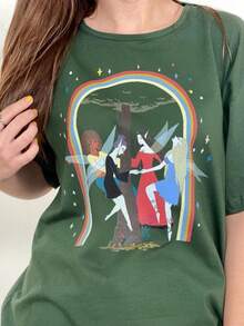 Women T-Shirts - 墨綠色 - 查看 2