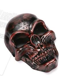 1pc Brown Unisex Skull Pattern Mask Suitable For Halloween Holiday And Daily Wear - Brown - View 3