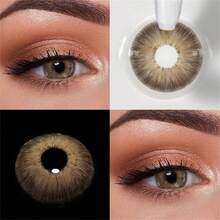 1雙芭提雅撒哈拉棕色化妝隱形眼鏡,年拋式14.2mm - 棕色 - 查看 2