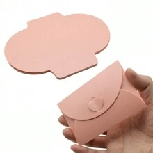 20pcs Pink Envelope Thick Cardboard Small Foldable DIY Paper Envelopes Self Locking Buckle Letter Gift Card Cover - Pink - View 1