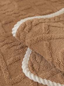 1 pièce En Peluche Coussin De Canapé + Taie D'oreiller Set , En Jacquard , Doux En Tissu Duveteux texture , Adapté Pour Toutes Les Saisons