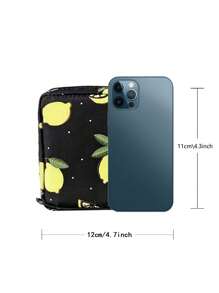 女用衛生棉袋收納迷你化妝包收納袋女化妝袋衛生棉條包大容量防水，女孩卡通生理期衛生棉條收納袋衛生巾墊化妝包化妝收納袋迷你袋衛生袋月經袋迷你化妝袋墊袋衛生袋衛生棉袋硬幣錢包 - 黑色 - 查看 2