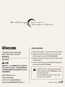 1 cái 'love Your Choice' Hình xăm tạm thời không thấm nước, chống mồ hôi, không phản chiếu với các cụm từ tiếng Anh nhỏ và thiết kế đơn giản, kéo dài 15 ngày, phong cách tối giản lãng mạn - màu đen - Xem 5