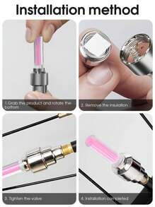 2pcs Red Bicycle Wheel Lights, Colored Simple Plastic Cycling Lights