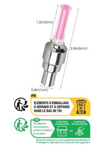 2pcs Red Bicycle Wheel Lights, Colored Simple Plastic Cycling Lights