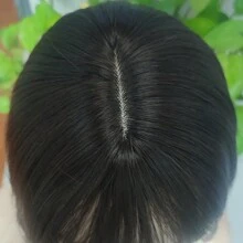黑色和綠色混色頭男士和女性短人造假髮直筒Anime日常角色扮演派對假髮 - 黑色 - 查看 8