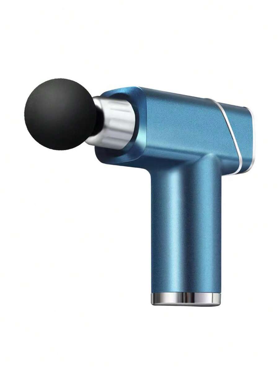 Muscle Fascia Massage Gun Mini Thunder Hammer Electric Massager Handheld Dual Head For Neck, Back, Foot - Blue - View 1