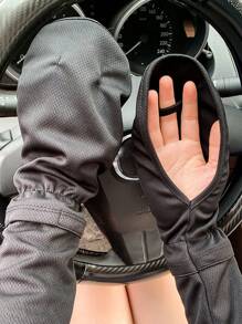 1pair Summer Sun Protection Arm Sleeve, Cool & Breathable, For Driving (black) - Black - View 4