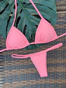 Women Bikini Sets - Coral Orange - View 2