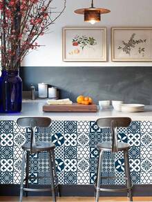 24pcs Nordic Style Self-adhesive Wall Stickers For Home Use, Suitable For Kitchen, Bathroom, Bedroom, Living Room, Restaurant. Waterproof, Oilproof, Damp-proof, Suitable For Decorating Tiles/bathroom Walls/floor Renovation - Grey - Grey - View 10