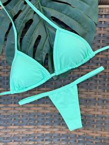 Women Bikini Sets - Mint Green - View 1