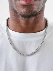 CVNANA 1 Stück 5 Mm Breite Tenniskette Im Europäischen Und Amerikanischen Stil Mit Strass-inlay Für Männer Und Frauen